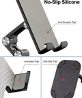 Adjustable Height Folding Phone Stand For Desk Go To Desk Buddy Hands Free Viewing Sturdy Tilt Lock Fits 4.7 To 13 Inch Phones And Tablets