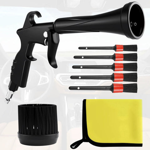 Tornado Car Cleaning Gun Air Blow Tool For Compressor Pneumatic System with brushes and nozzle
