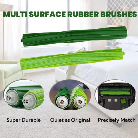 Roomba S9 S9 Plus Replacement Parts Kit 24 Pack With Rubber Roller Brushes for multi-surface cleaning precision.