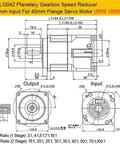 Heavy Duty Helical Gear Reducer Box For Nema 17 23 34 Stepper Motors And Flange Servos With 35Mm Input Shaft 20 To 1 Ratio technical drawing