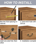 Installation steps for 4 Pack Antique Bail Pull Handles With 3.5 Inch Hole Center For Cabinets And Dressers.