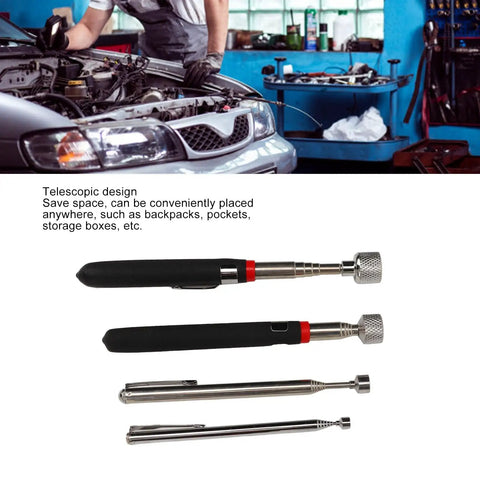 Cool 5 Piece Magnetic Grabber Tool Kit With Stainless Steel Telescoping Rod And Round Inspection Mirror For Reaching Dead Angles Up To 15 Lbs Easy Pickup Gear used on car engine
