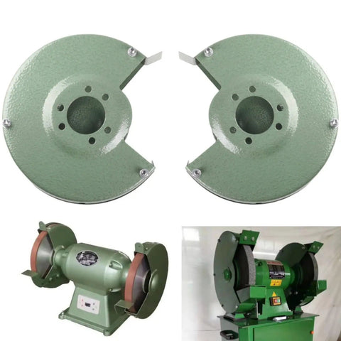 6 Inch Bench Grinder Wheel Safety Guard With Inner And Outer Shields, Pro Grade Fit For 150 Type Grinding Machines, Green Iron Construction