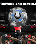 Cordless Impact Wrench Half Inch Drive Built For Tough Jobs 1475 Ft Lbs Breakaway Torque close-up showing forward reverse