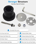 BOPOREAE expandable mechanical seal kit with rubber plug and stainless steel hardware front view, 9 components
