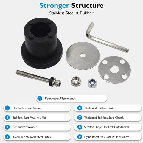 Expandanble Mechanical Seal Cleanout Pipe Plug For Sewer Cap Cover No Nonsense Leakproof Twist Plug With Stainless Steel And Nitrile Rubber Heat Resistant Oil Resistant Anti Freeze Wear Resistant Heavy Duty, stainless steel and rubber parts