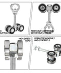 Four Wheel Trolley Assembly Rollers For One And Five Eighths Inch Wide Strut Channel, galvanized steel, multiple angles, high safety load