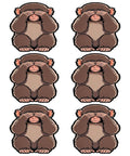 Monkey DTF Transfers For T Shirts Ready To Press Heat Transfer Stickers 7x7 Inches Washable Iron On Vinyl Decals showing monkeys