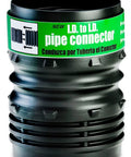 Brass 4 Inch ID To ID Pipe Connector for Flexible Drain Systems, Tough as Nails Plumbing Fitting, Easy Install, Leak Resistant Adapter, Durable Brass Drain Connector for Home Renovations and DIY Projects black pipe connector
