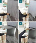 Concealed Sliding Track For Cabinet Doors 30cm Length Heavy Duty Steel Hinge System demonstration in modern kitchen cabinet