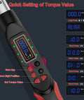 Digital Open End Torque Wrench With 34mm Jaw And LCD Display Anti Drop Design showing quick setting of torque value