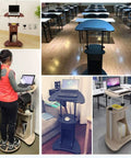 Top Tier Mobile Laptop Stand With Smooth Rolling Casters Height Adjustable Sit Stand Workstation Desk Cart For Home Office in various settings.