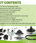 Primary And Secondary Transmission Kit For Lawn Tractor Models D105 E100 X105 X106 100 Series including various parts