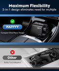 Plug And Go Tesla To Ccs And J1772 Charging Adapter With 250Kw Fast Current Smart Lock Switch shown in compact layout comparison.