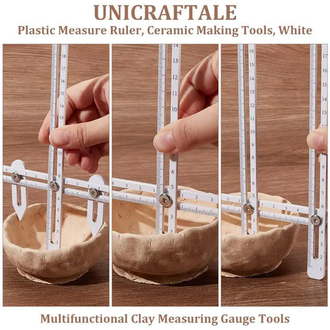 Adjustable Pottery Throwing Gauge Set With White Height Ruler And Extendable Measuring Arms For Clay Modeling Make Your Ceramic Kit A Legit Gotta Have Essential Today
