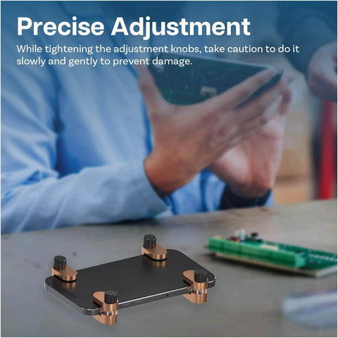 Four Piece Set Adjustable Aluminum Clip Fixture Glue Clamp For LCD Screen Repair Tool To Secure Replaced Screens In Place On Smartphones, Computers, Laptops, Tablets And Ebooks Bronze Finish