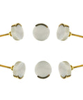 Set Of 6 Marble Knobs For Cabinets And Drawers White Round Decorative Cabinet Hardware Perfect For Kitchen Cupboards