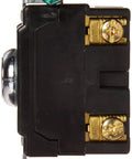 Side view of Extra Heavy Duty Key Lock Single Pole 20 Amp Switch for 120 277 Volt Use, showing chrome lock and wiring terminals.
