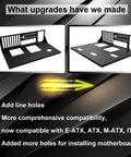 Open Frame Gaming PC Case And Test Bench Rig For E-ATX ATX M-ATX ITX Motherboards, black open air chassis upgrades