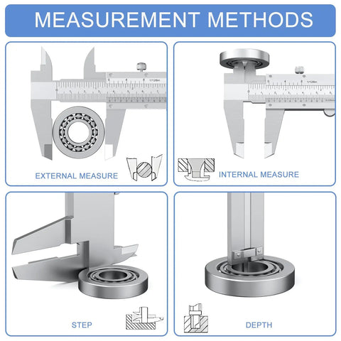 6 Inch Vernier Caliper Handy Non Digital Tool 0 to 6 Inch 0 to 150mm With 0.05mm Accuracy Carbon Steel measuring external, internal, step, depth