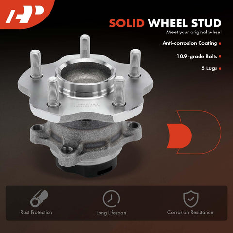 Rear Wheel Bearing And Hub Assembly 5 Lug Fit For Nissan Sentra 2013 2019, Heavy Duty Ball Bearing For Strong Axial And Radial Load