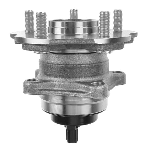 Rear Wheel Bearing And Hub Assembly Set For Toyota Highlander 2014 To 2019 And Lexus RX350 RX350L 2010 To 2019 RX450h FWD 5 Lug With ABS Pair OEM Grade Replacement For A Solid Easy Install side view