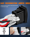 UTV Winch Rocker Switch Momentary With Orange Backlit On Off 7 Pin DPDT For Dual Load Control 20A 12VDC Easy Install Replacement In Winch Panels For Rugged Offroad Use Top Notch, black rocker switch with quick-disconnect wire terminals