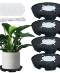 Self Watering Tray Planter System For Indoors And Outdoors Auto Irrigation Plant Saucer with plant and components