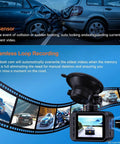 Front And Rear Dash Cam 2.5K Dual Car Camera With 2560x1440 Front And 1080P Rear Night Vision 2 Inch IPS Display showing G-Sensor feature