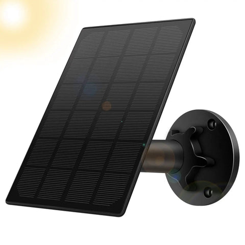 Solar Powered Outdoor Floodlight Security Camera With 10400mAh Battery IP65 Waterproof Night Vision Two Way Audio AI Human Detection PIR Motion Sensor Cloud Storage Smart Life App Ready solar panel