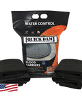 Pack of Water Activated 5 Foot Sandless Flood Barrier 4 Pack Self-Inflating Absorbs Water And Rises To Form A Tight Barrier For Quick Flood Control