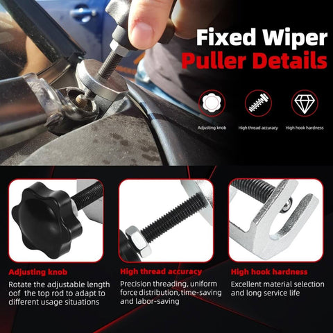 Heavy Duty Wiper Arm Puller And Battery Terminal Remover Kit showcasing adjustable features and pro-grade build in use
