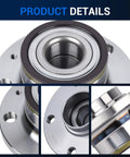 Close-up of rear wheel hub bearing assembly for VW Beetle Jetta Passat CC Eos Golf GTI with ABS, showing durable metal construction.