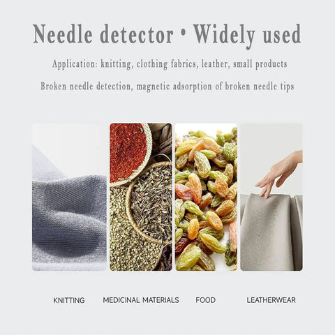 Needle Detector For Textiles And Clothing, High Sensitivity Metal Scanner That Sniffs Out Tiny Iron Needles, used in knitting, food, leather