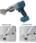 Hamwesh Cordless Metal Shears Electric Sheet Metal Cutter With 360 Rotating Head Variable Speed Scissors for straight and curved cutting.