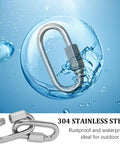 Stainless Steel Quick Links Set For Versatile Use 304 Chain Links, 5/16 and 1/4 Inch, heavy-duty for hammock swing and hiking