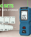 Green Laser Distance Meter 262Ft Portable USB C Rechargeable Digital Measuring Tool indoors with display readings