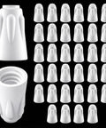 36 Pack Ceramic Wire Connectors For High Temperature Wiring 18 8 AWG Porcelain Twist Caps And Ceramic Nuts Large 0.35 By 0.57 Inch Ideal For Heavy Duty Electrical Repairs And Heat Resistant Connections