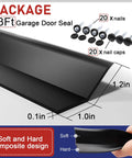 23 Ft Garage Door Weather Stripping Kit Top And Sides Heavy Duty TPE Seal Weatherproof Insulation Reduces Drafts Dust And Moisture