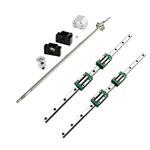 Dual 1500mm Linear Rail Kit With RM1605 1500mm Ballscrews BF12 BK12 End Supports DSG16H Nut Housing Coupling And 4 Slide Blocks