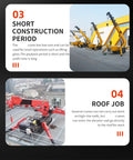 Mini Portable Crawler Crane Rig With Smart Wireless Remote Hydraulic Lift Machine Fully Kitted Out shown in use on rooftop.