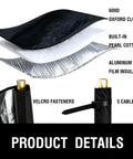 Heavy Duty HVAC Pipe Insulation Wrap For Central Air Conditioning And Mini Splits No Sweat All Weather 70.86 Inch By 10.2 Inch Triple Layer 600D Oxford Exterior With Soft Pearl Cotton Core And Aluminum Foil Lining Waterproof Thermal Heat Saver - Product Layers and Velcro Detail