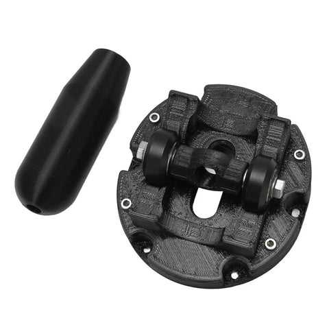 Sequential Shifter Mod Plate For TH8A USB Racing Wheel Adapter with black knob and aluminum base