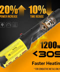 Induction heater 1200W, yellow and black handheld bolt-removal tool with six coils (Amazon)
