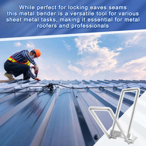 Standing Seam Lock Tool For Metal Roofing Eaves Seam Locker Drip Edge Hemming Bender Portable 11.5 by 7.9 Inch