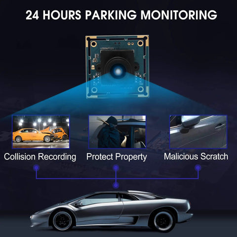 Ultra High Resolution 8MP USB Camera Module With 180 Degree Fisheye Wide Angle Lens for vehicle security monitoring