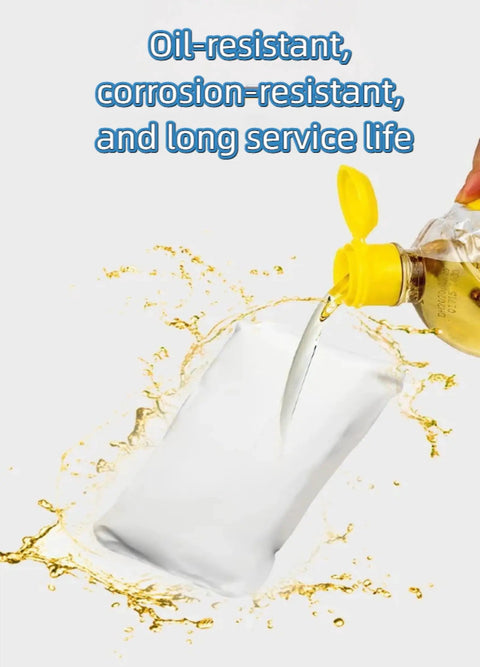 Quick Dry Waterproof Sealant Paste For Instant Wall Hole And Gap Patching, Heavy Duty Filler Putty That Closes Pipe Joints Without Breaking A Sweat, Dependable White Six Piece Home Kit being poured, showcasing oil-resistant features.