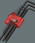 Hexagon 950 L Key Set With Ballpoint Hex Keys 9 Piece Long Arm BlackLaser Hardened Blades Built For The Pros Durability