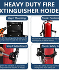 Beefy Heavy Duty Fire Extinguisher Wall Mount Bracket For 20Lb Dry Chemical And 10Lb CO2 Units ST12 Steel Construction Instructions