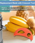 Red crescent tool beside Jack Lalanne Power Juicer showcasing Must Have Replacement Tool Kit For Jack Lalanne Power Juicer CL003AP E1188 E1189 MT1000 Easy Install Juicer Parts For Home Use Not Endorsed By Jack Lalanne